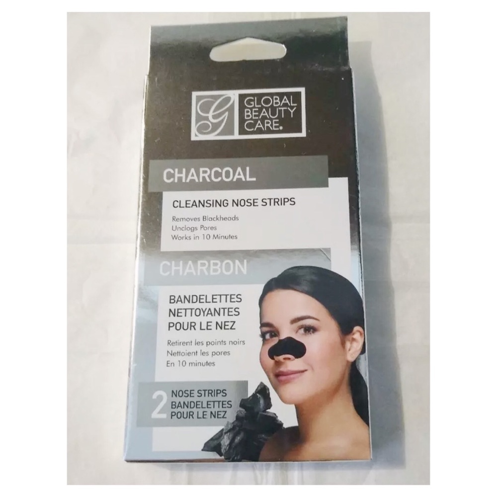 Charcoal Cleansing Nose Strips 2ct by Global Beauty Care